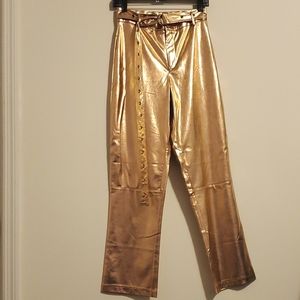 Journee Metallic Flare Pants